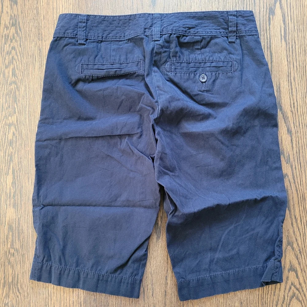 J. Crew Navy Blue Chino Classic Twill Cotton Shorts City Fit Size Women's 0 - Picture 3 of 8